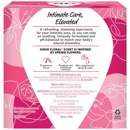 Summer's Eve Sheer Floral Refreshing Cloths 5 in 1  12pk