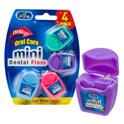 All Pure Mini Dental Floss 4's