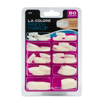 L A COLORS FRENCH OVERLAP NAILS 80CT