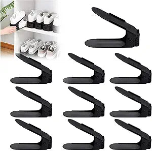 D CLUTTER BLACK SHOE STORAGE STACKERS 10.5CMX26.3