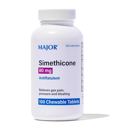 Major Simethicone 80mg Chewable Tabs 100s