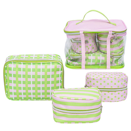 The Crème Shop Deluxe Travel Makeup Case 4pc
