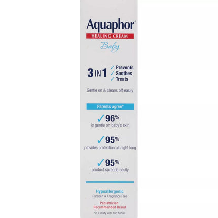 Aquaphor Baby 3 in 1 Diaper Rash Cream 3.5oz