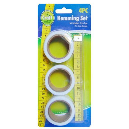 Craft Central Hemming Tape with Tape Measure 4pc