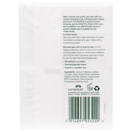 Simple Cleansing Bar 2x125g