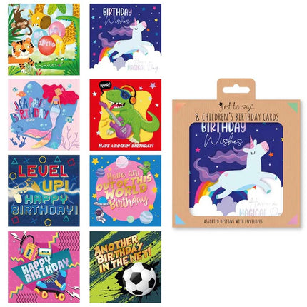 Just To Say Kids Birthday Cards 8pk (Single)