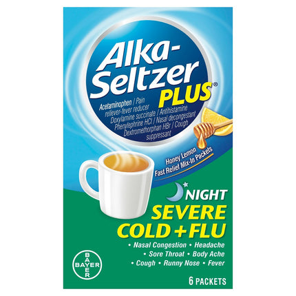 Alka Seltzer Cold & Flu Night 6pkts