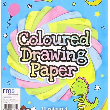 Grafix Coloured Drawing Paper  70 sheets A4