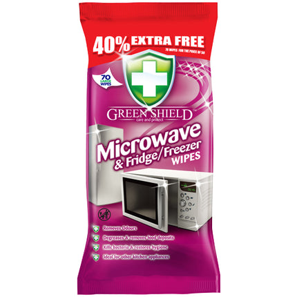 Green Shield Microwave & Fridge/Freezer Wipes 70L