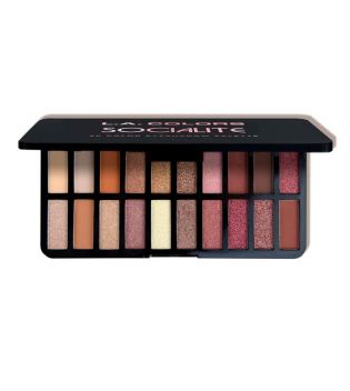 L.A. Colors Socialite 20 Color Eyeshadow Palette w/Mirror CBES458
