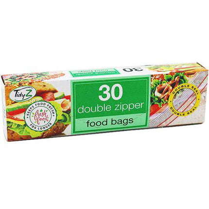 Tidyz Double Zipper Food Bags 30