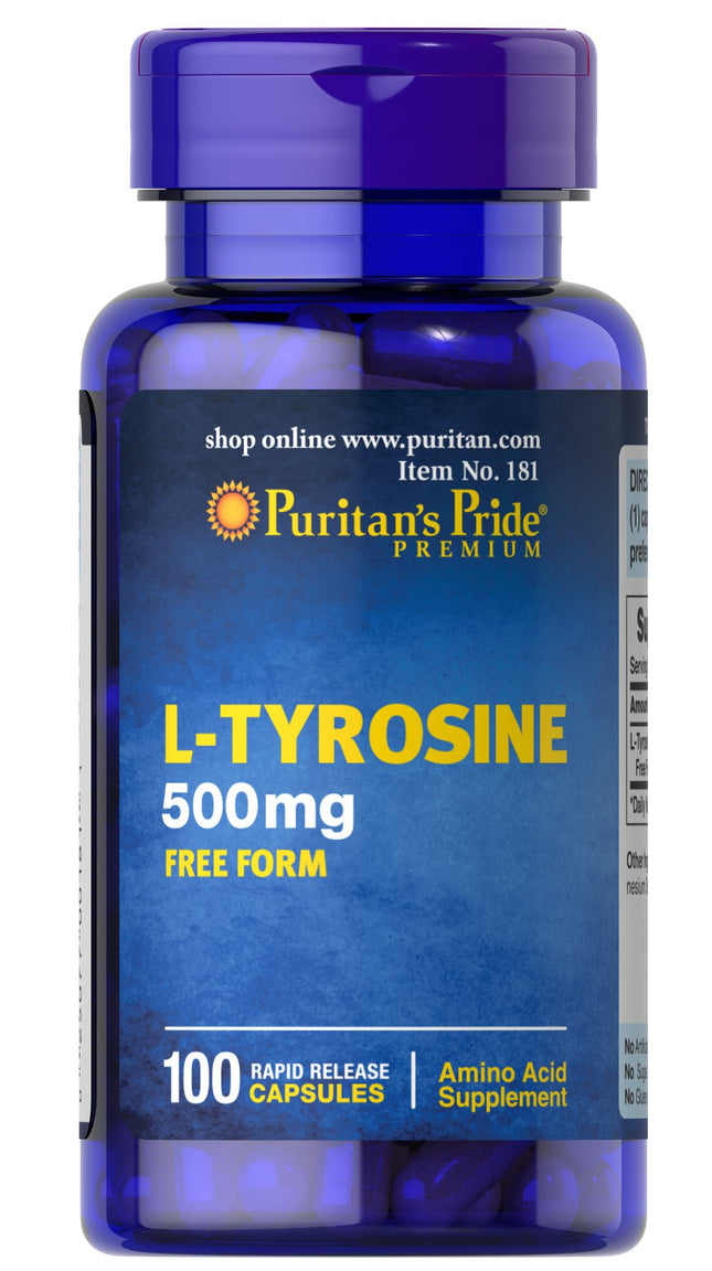 Puritan's Pride L-Tyrosine 500mg Capsules 100's