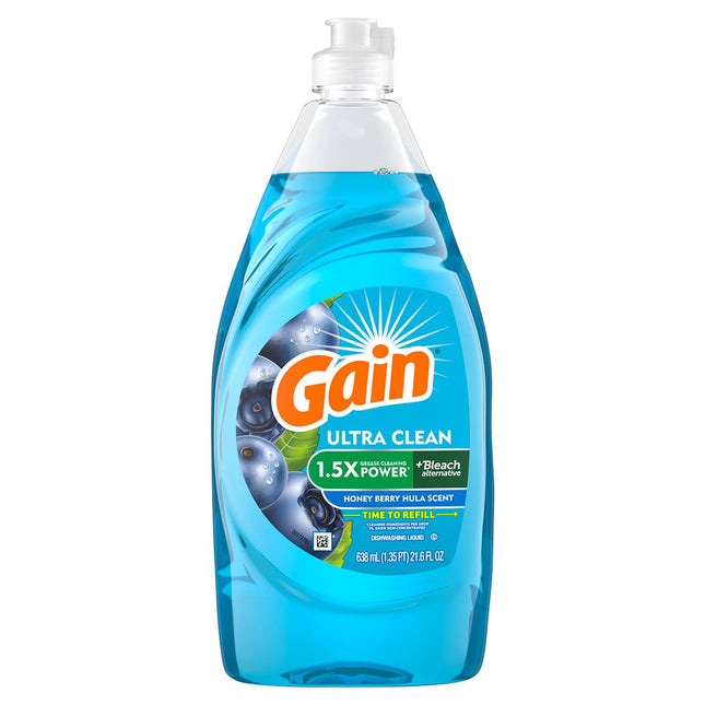 Gain Dish Washing Liquid Berry Hula 8oz