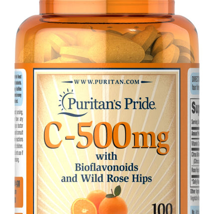 Puritan's Pride C-500mg W Bioflavonoids Caplets 100's