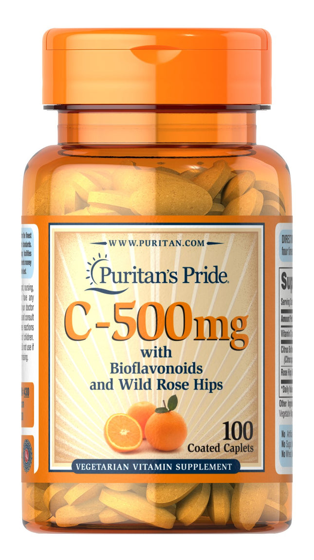 Puritan's Pride C-500mg W Bioflavonoids Caplets 100's