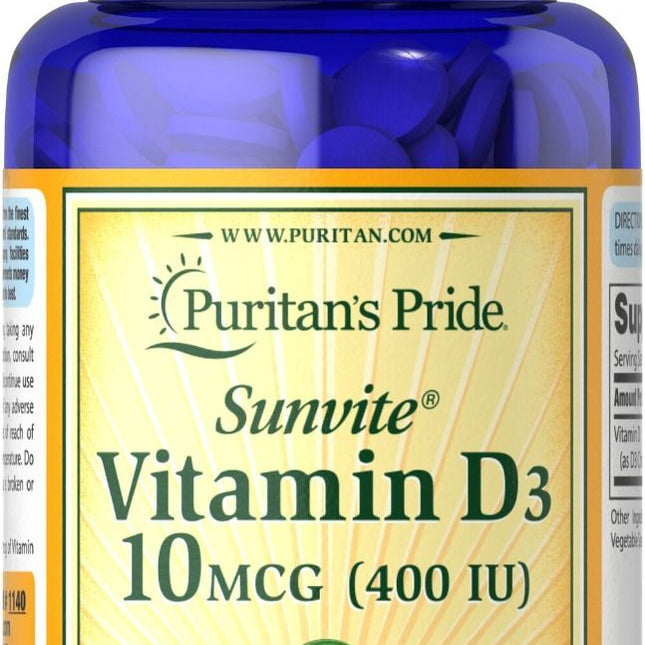 Puritan's Pride Vitamin D3 10mcg/400IU Tablets 100s