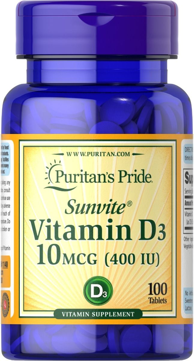 Puritan's Pride Vitamin D3 10mcg/400IU Tablets 100s