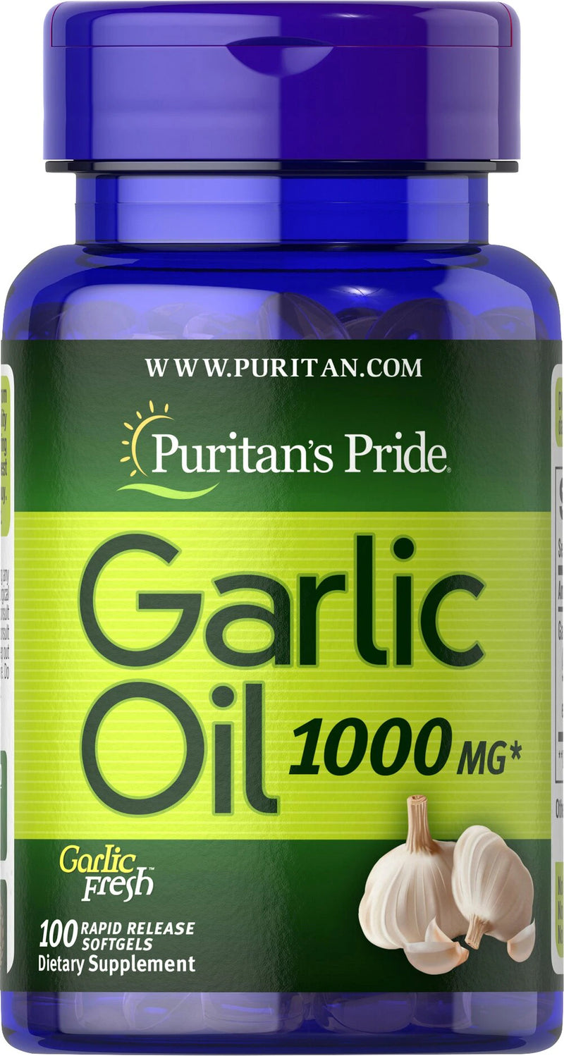 Puritan's Pride Garlic Oil 1000mg Softgels 100's