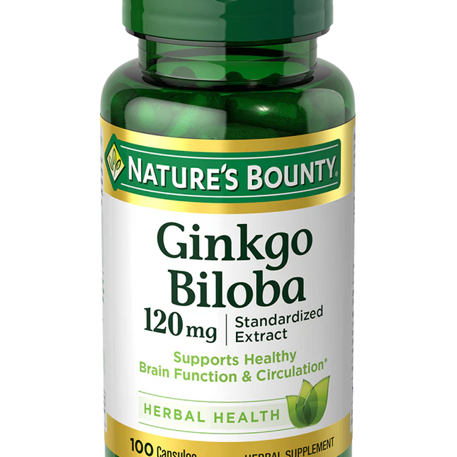 Nature's Bounty Ginkgo Biloba 120mg Caps 100's