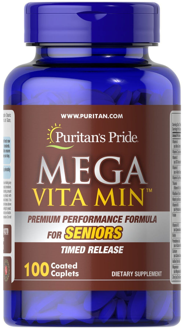 Puritan's Pride Mega Vitamin For Seniors Caplets 100's