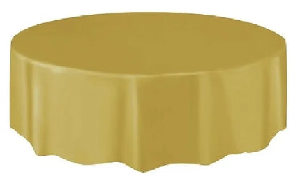 Unique Table Cover Round Gold 84in