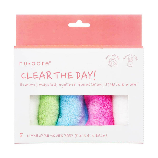 Nu-Pore Clear The Day Reusable Makeup Remover Pads 5ct