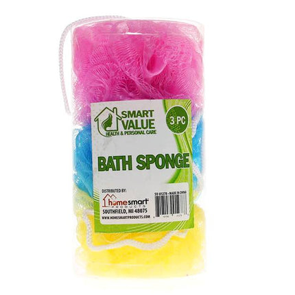 Smart Value Bath Sponges in Canister 3pk