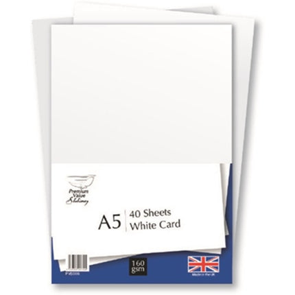 OWL BRAND A5 WHITE CARD 40 SHEETS