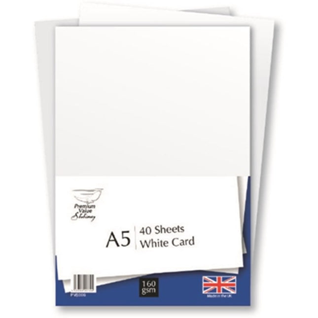 OWL BRAND A5 WHITE CARD 40 SHEETS