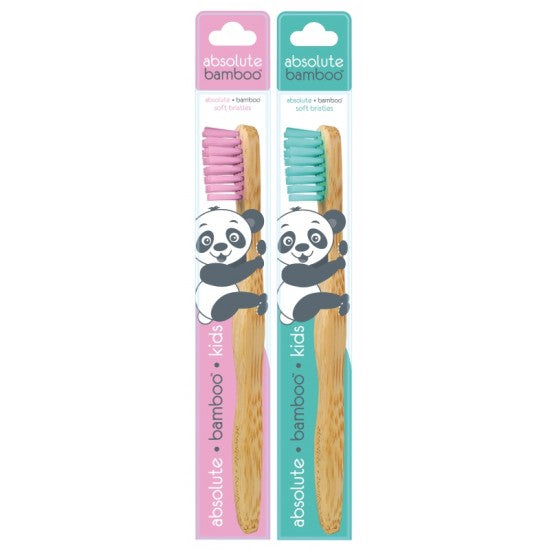 Absolute Kids Bamboo Toothbrush Pink/Blue