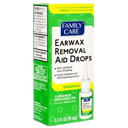 Family Care Earwax Removal Aid Drops 0.5oz