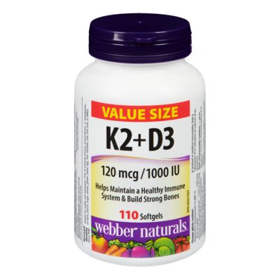Webber Naturals K2+D3 Softgels 110s (Single)