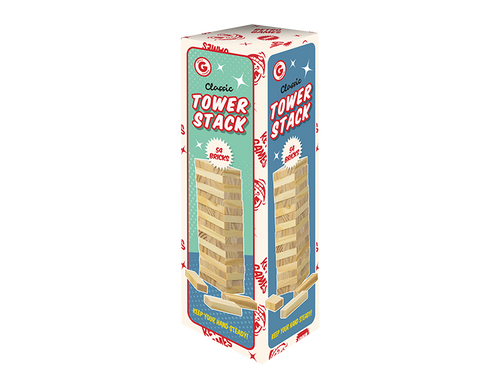 Gifts & Gadgets Classic Tower Stacking Game 54pk