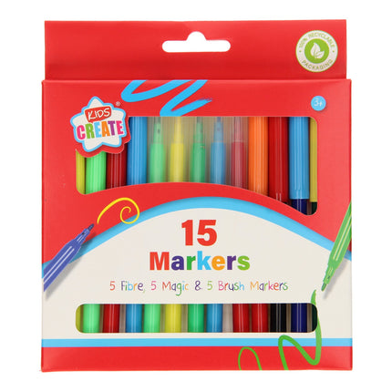 Kids Create Markers 15pk Asst  MMP/8