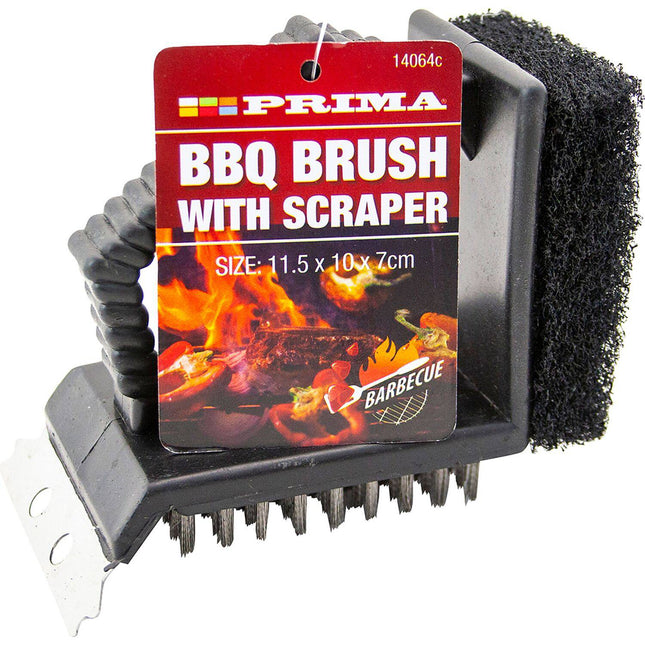 Prima BBQ Brush With Scraper