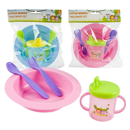 Little Mimos Tableware Set Assortment 4pc