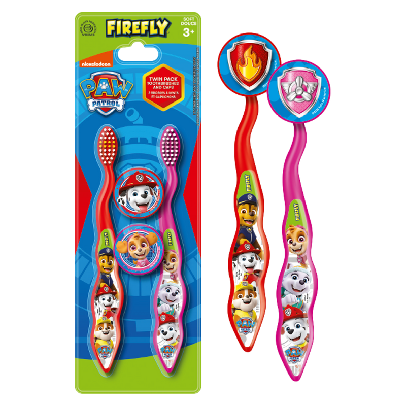 Firefly Paw Patrol Twin Toothbrush & Cap