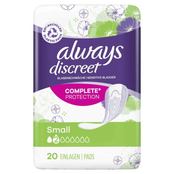 Always Discreet Incontinence Pads Small 20's