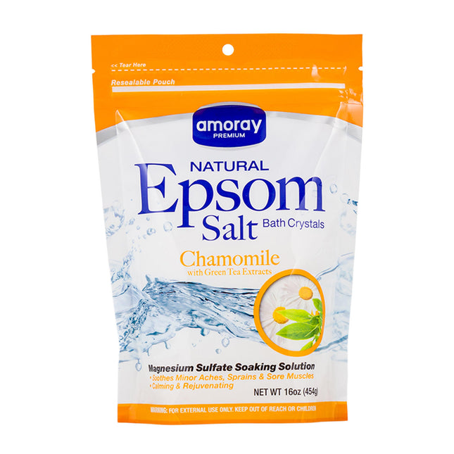 Amoray Epsom Salt Bath Crystals Chamomile 16oz