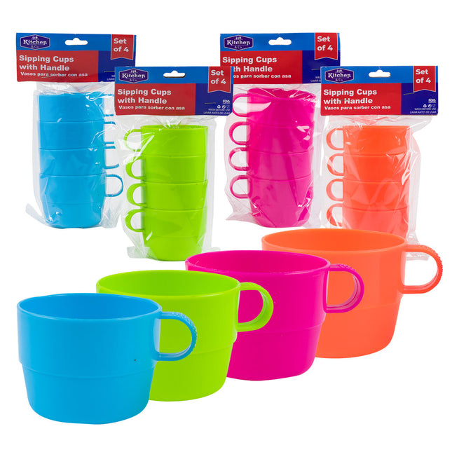 Kitchen & Co. Sipping Cups with handles 4pk