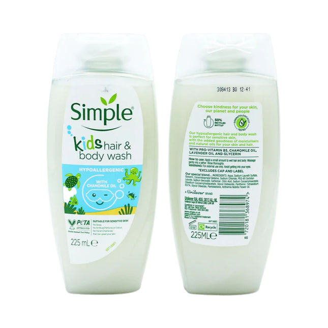 Simple Kids Hair & Body Wash 225ml