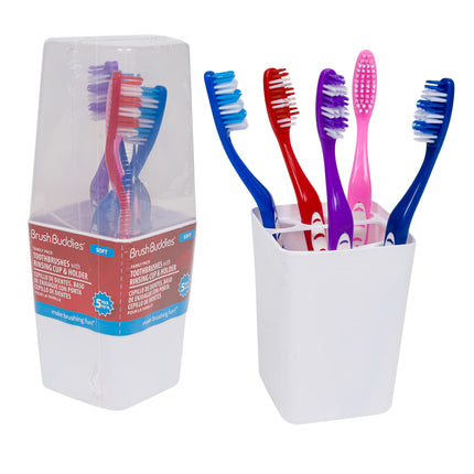 Brush Buddies Toothbrush in Canister 5pk