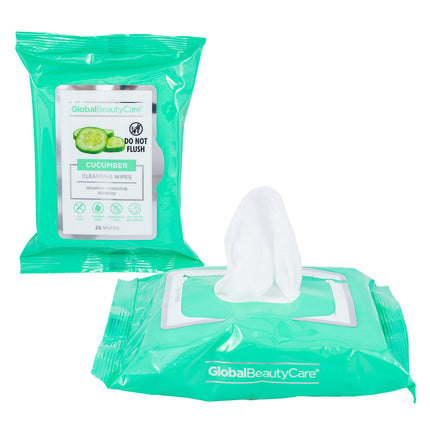 Global Beauty Care Cucumber Cleansing Wipes 25pk