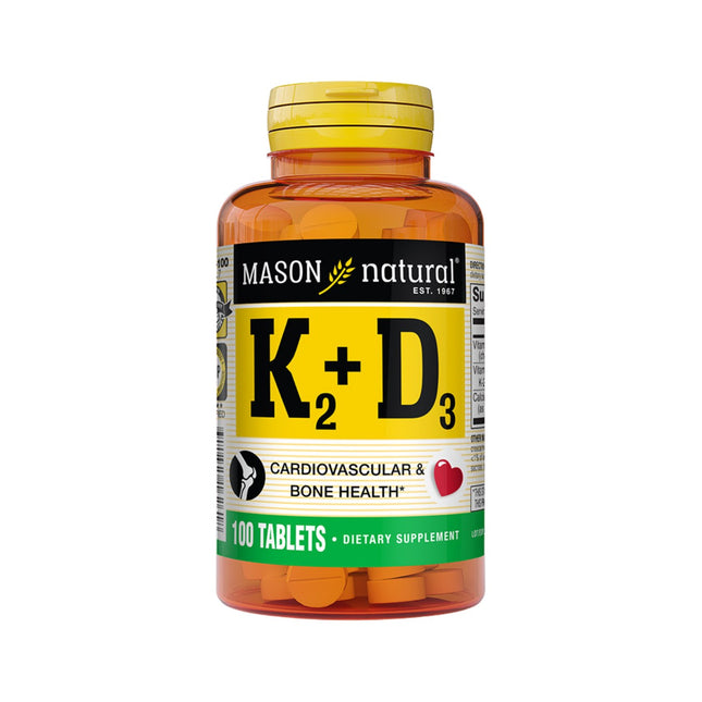 Mason Natural Vitamin K₂ +D₃ 100mcg 100's