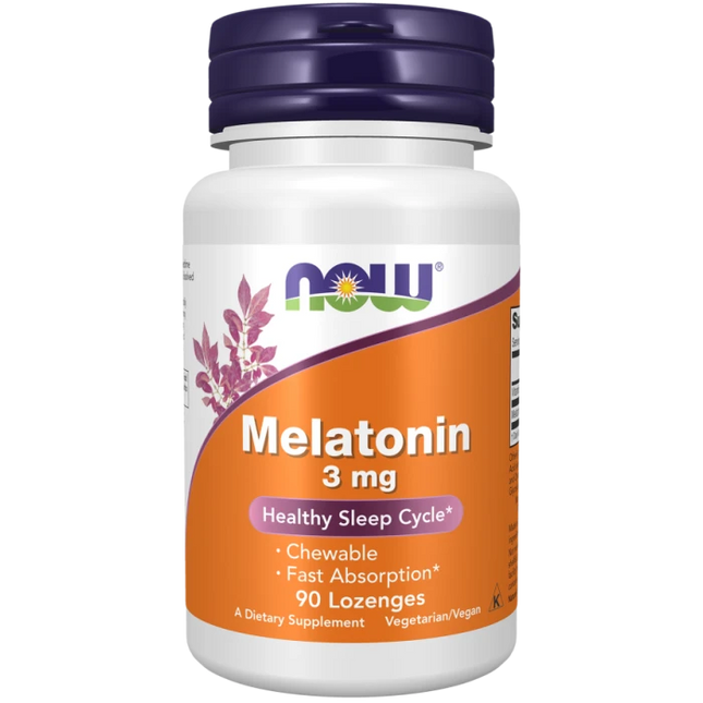 NOW Melatonin 3mg Lozenges 90's