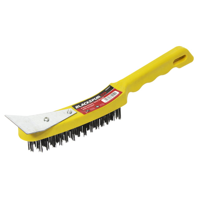 Blackspur 4 Row Plastic Brush W/Scraper