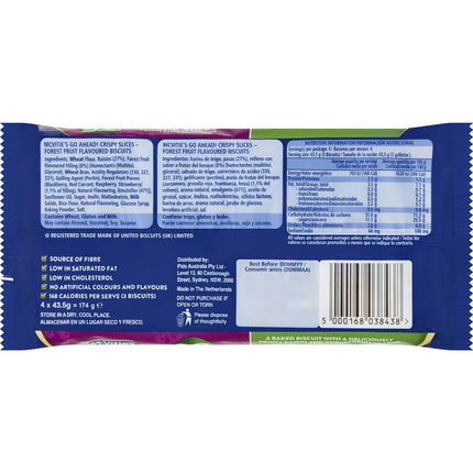 McVitie's Go Ahead Forest Fruit Crispy Slice 18/174g