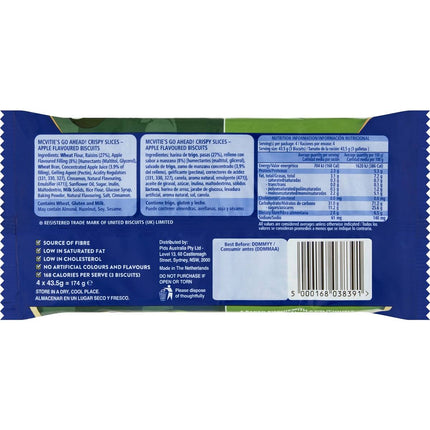 McVitie's Go Ahead Apple  Crispy Slice 18/174g