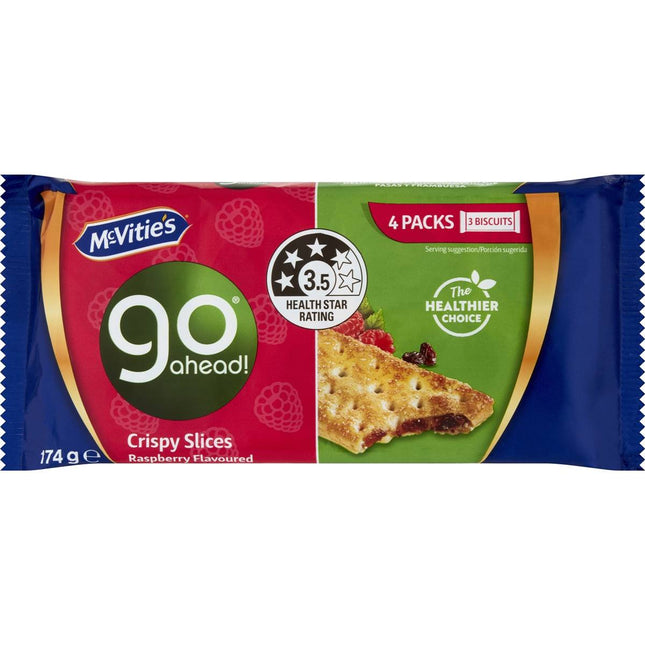 McVitie's Go Ahead Raspberry  Crispy Slices 18/174g