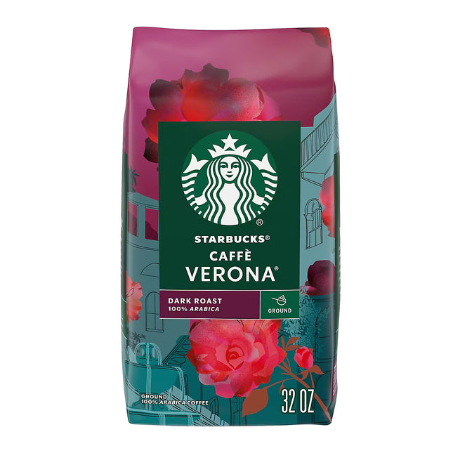 Starbucks Dark Roast Ground Coffee Caffe Verona 32 oz